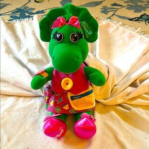Playskool Baby Bop Plush-Talk and Dress Vintage 1993- Works perfectly